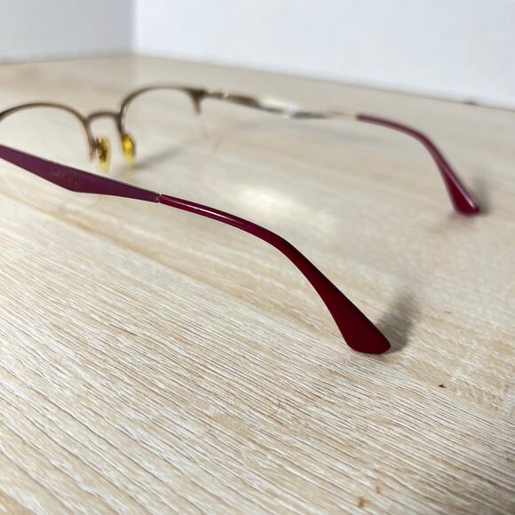 Ray-Ban RB6422 3007 Eyeglasses FRAMES ONLY Half Rim Red 49-19-140 main image 7